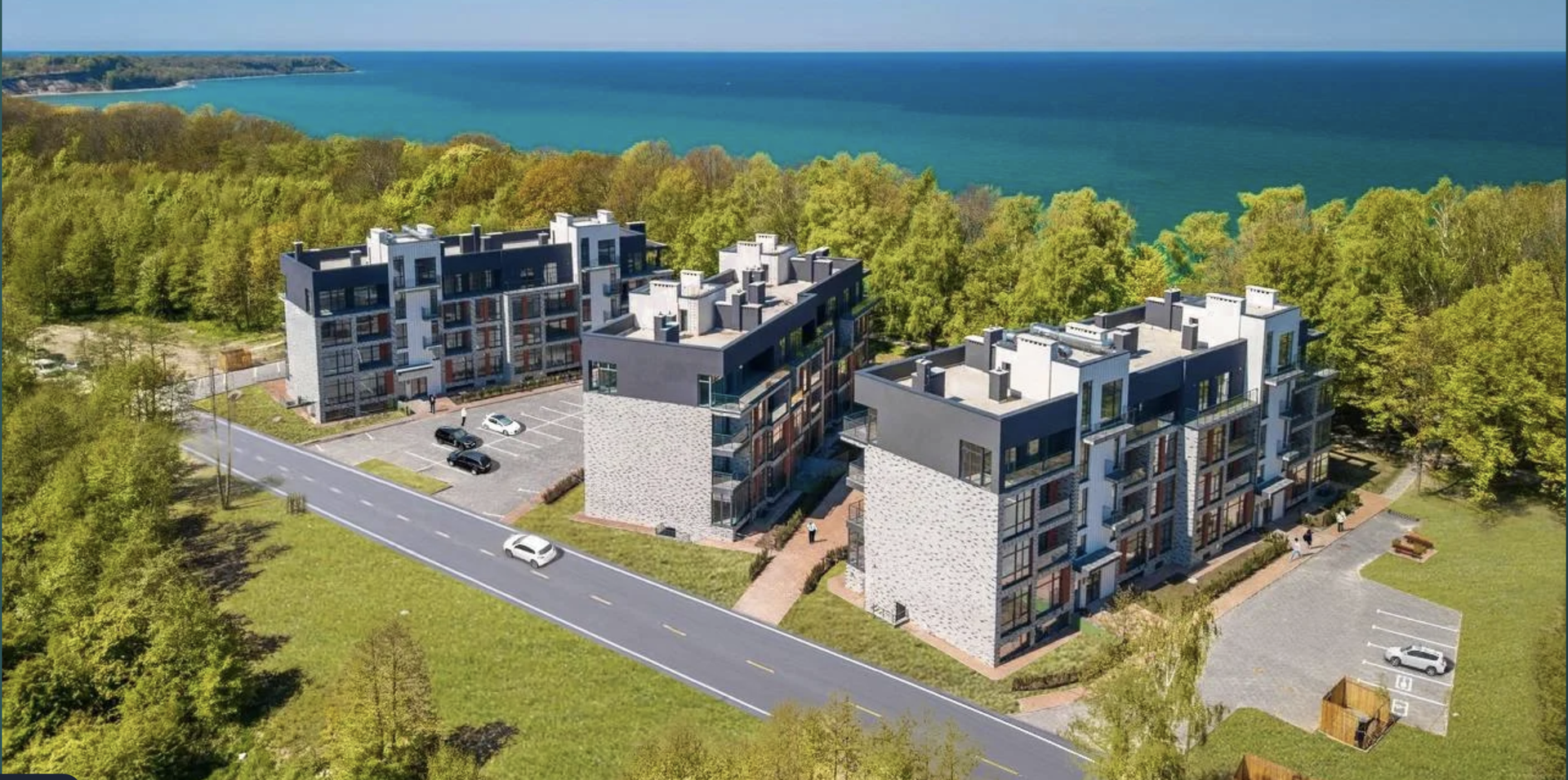 Панорама комплекса ELYBAY с видом на Балтику